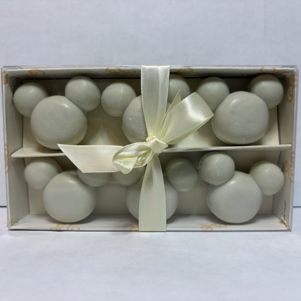 Disney World Mickey Mouse Peppermint Soap Gift Set Of 6 White New